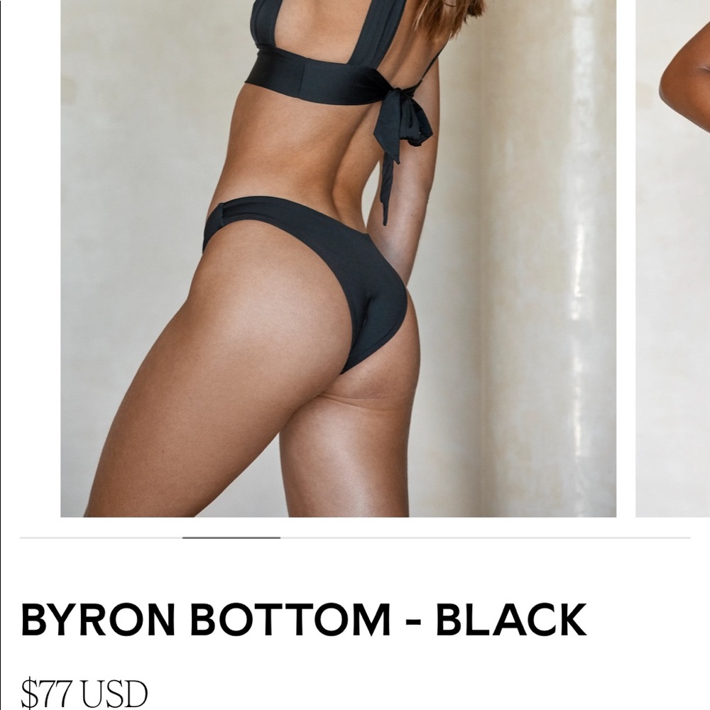 Monday swimwear black top and bottom. NWT.